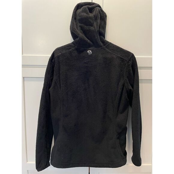 Mountain Hardwear Fleece Hooded Jacket Black Womens Size M - Picture 2 of 10